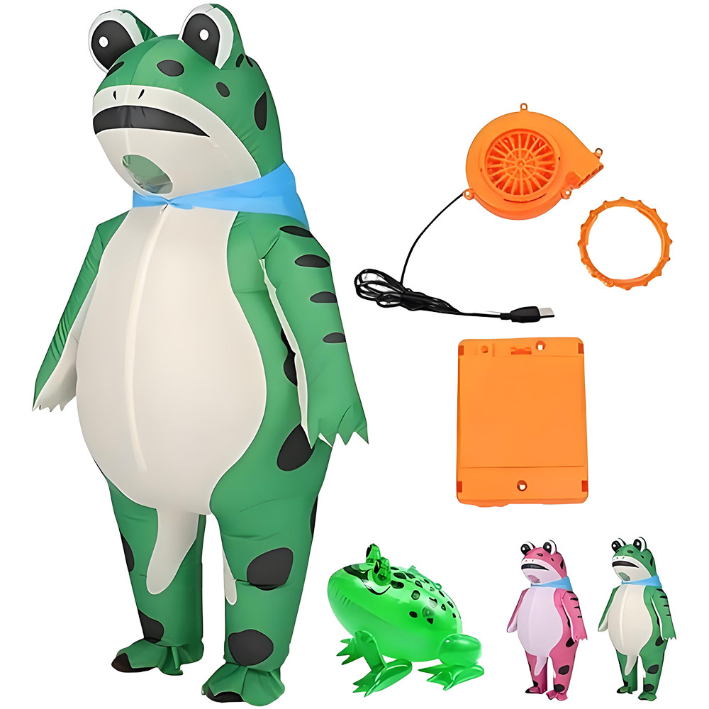 Anime Cosplay Jumpsuit - ZOETOPKID Nadmuchiwany Kostium Żaby do Cosplayu,