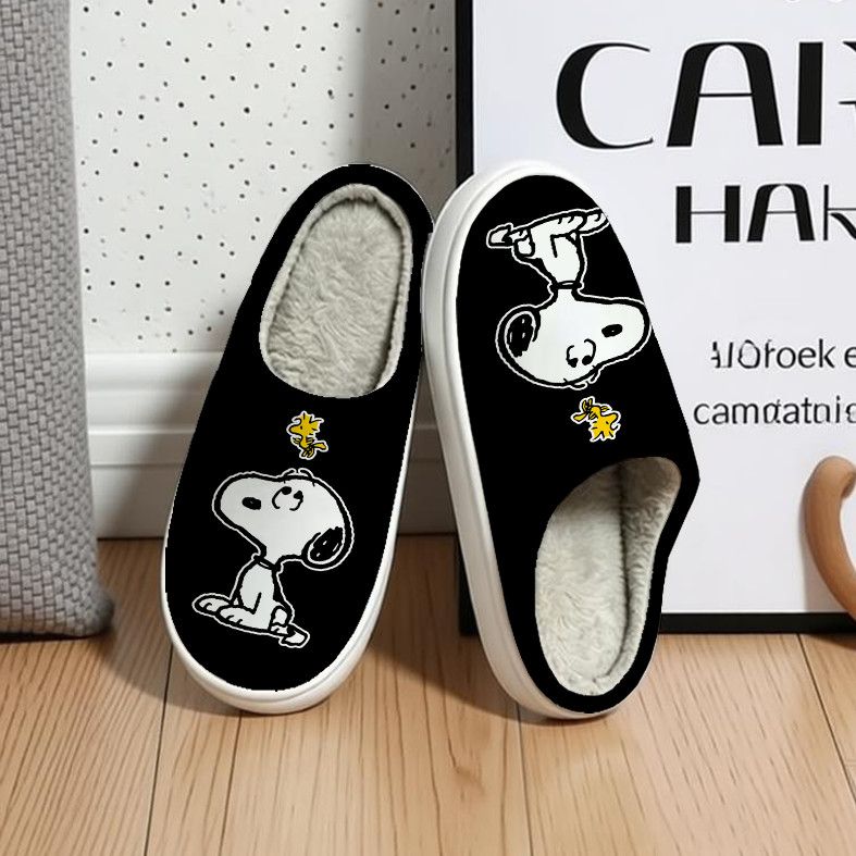 Anime Cosplay Couple - Urocze kapcie bawełniane Snoopy Peanuts, ciepłe